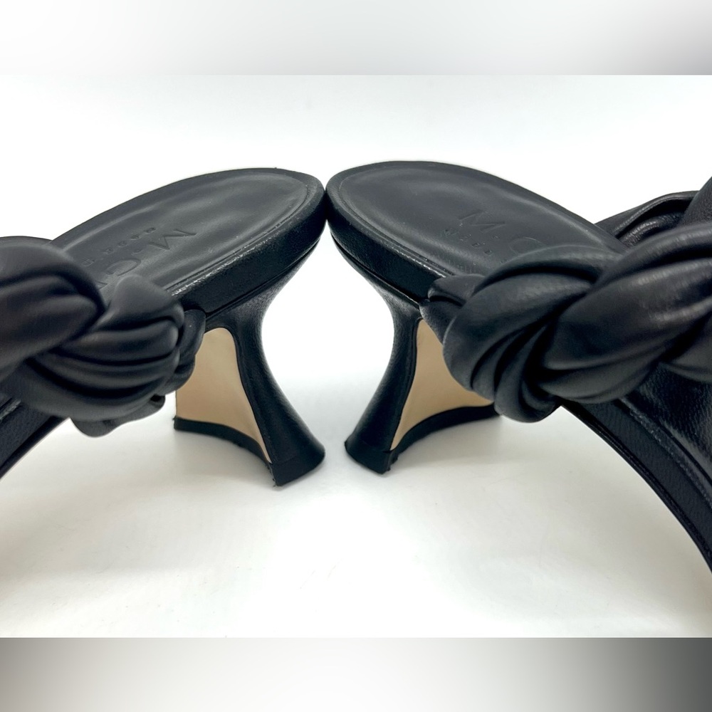 M. Gemi Braided Twist Leather Heeled Mule Pumps 37.5 - Picture 9 of 16
